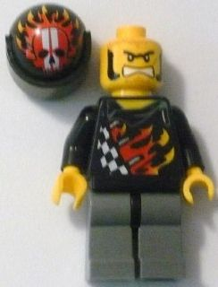 LEGO Minifigure-Backyard Blaster 1 (Bart Blaster) - Standard Helmet, Black Visor-World Racers-WR002-Creative Brick Builders